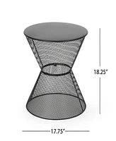 Simplie Fun Nevada Mesh Hourglass Outdoor Side Table