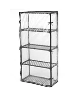 Heavy-Duty 5-Shelf Wire Rack with Cover: Versatile Storage Solution for Home and Business