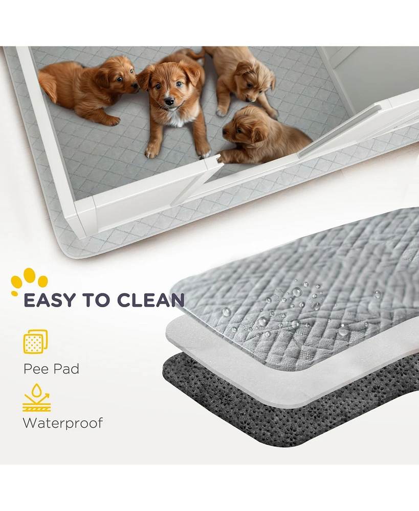Streamdale Furniture Whelping Box for Dogs, Dog Whelping Box with Waterproof Pee Pad & Adjustable Door for Small, Medium & Large Breed Dogs, 65" x 31.