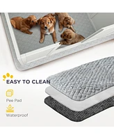 Streamdale Furniture Whelping Box for Dogs, Dog Whelping Box with Waterproof Pee Pad & Adjustable Door for Small, Medium & Large Breed Dogs, 65" x 31.