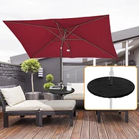 Streamdale Furniture 20" Umbrella Table Tray, Easy to Install Table-Top, Round Portable for Swimming Pool, Beach, Patio, Deck, Garden, Black