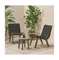 Streamdale Furniture Outdoor 3-Piece Wood Patio Seating Set