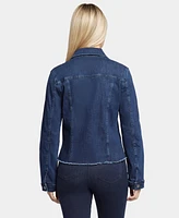 Nydj Women's Frayed Hem Denim Jacket