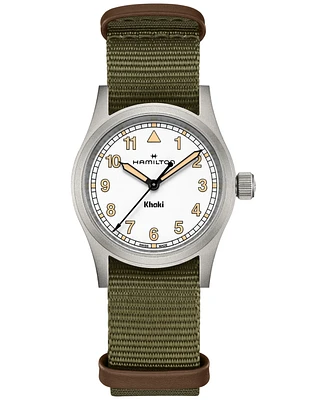 Hamilton Women's Swiss Khaki Field Green Textile Strap Watch 33mm