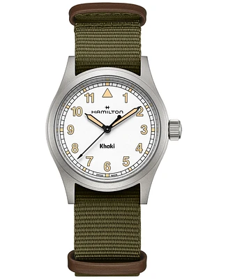 Hamilton Men's Swiss Khaki Field Green Textile Strap Watch 38mm