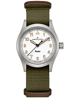 Hamilton Men's Swiss Khaki Field Green Textile Strap Watch 38mm