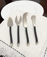 Vibhsa Curved 4-Pc. Cheese Knives Set, Serving for 4