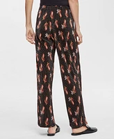 Jm Collection Petite Pleated Paisley-Print Pull-On Pants, Exclusively at Macy's