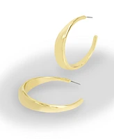 Robert Lee Morris Soho Gold Textured Hoop Earrings