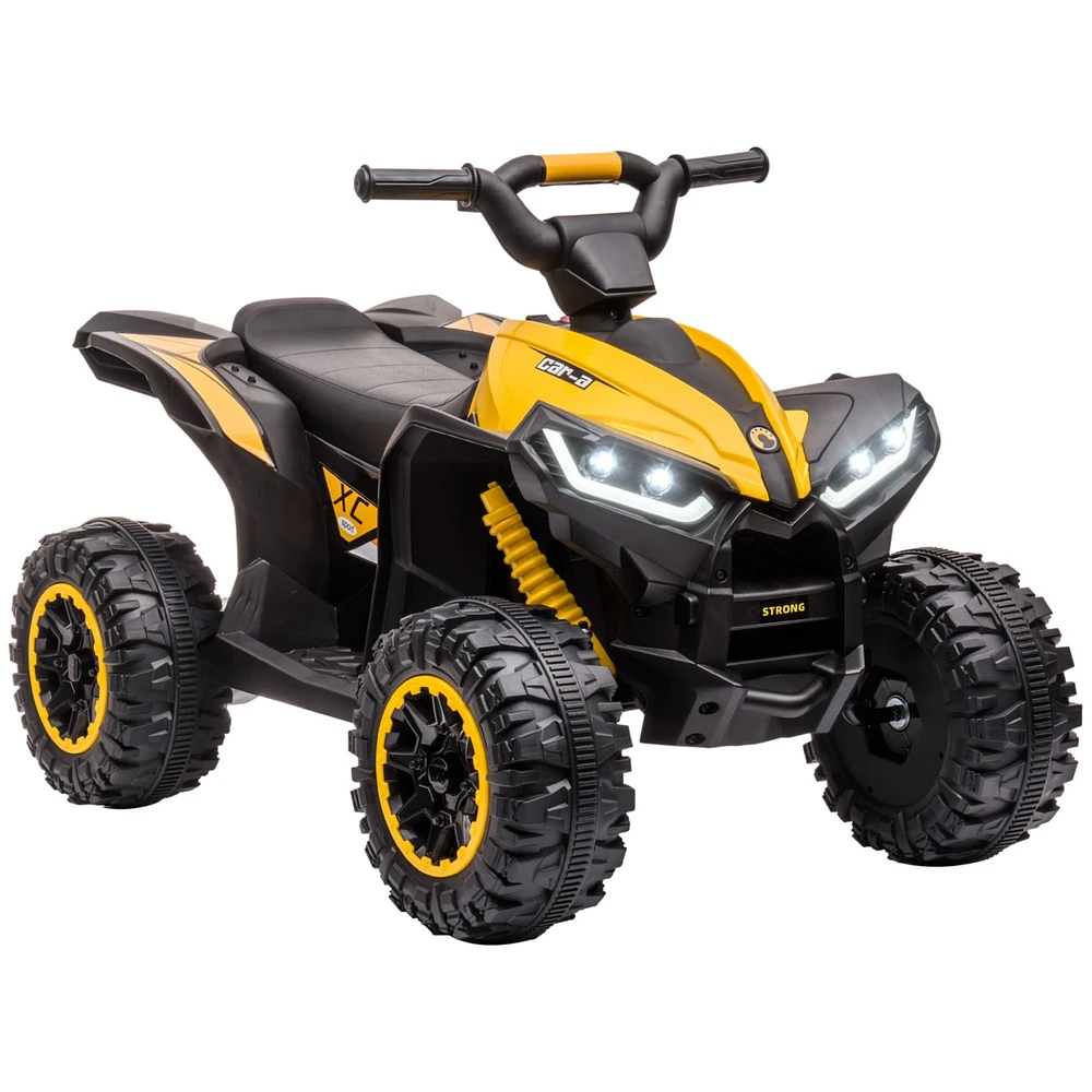 Simplie Fun 12V Kids Atv Quad Car with Forward & Backward Function, Four Wheeler for Kids with Wear-Resistant Wheels, Music, Electric Ride