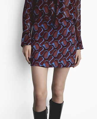 Mango Women's Printed Miniskirt