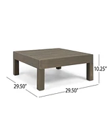 Oana Right Corner Bench And Coffee Table, Dark Grey