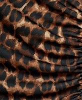 Mango Women's Ruffled Details Leopard Dress