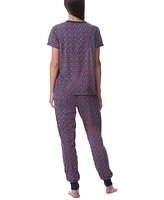 Tommy Hilfiger Women's Printed Short-Sleeve Tee & Jogger Set