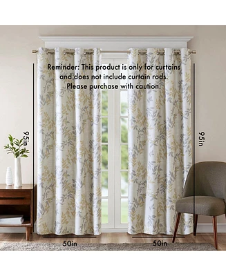 Printed Botanical Blackout Curtain Panel