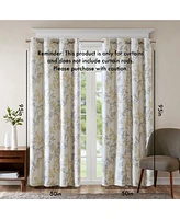 Printed Botanical Blackout Curtain Panel