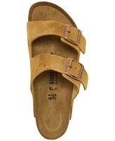 Birkenstock Men's Arizona Suede Leather Soft Footbed Sandals from Finish Line