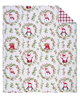 Levtex Merry Bright Pine Plaid Reversible Quilted Throw, 50" x 60"