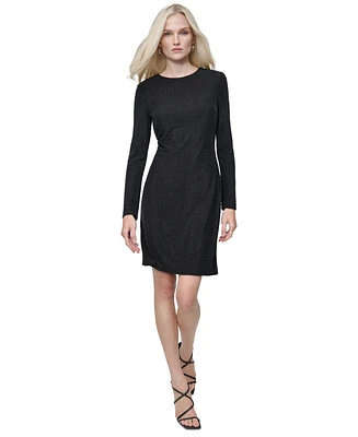 Dkny Women's Studded Long-Sleeve Sheath Dress