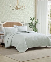Laura Ashley Oxford Stripe Reversible -Pc. Quilt Set