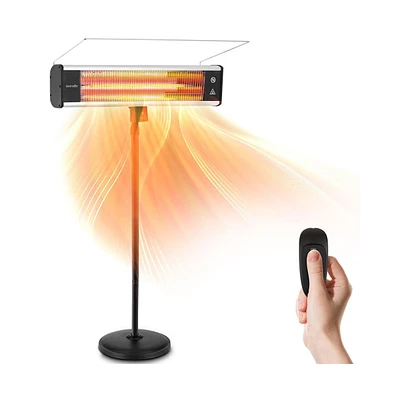 SereneLife Stand Patio Heater, Height Adjustable, with Remote Control