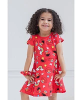 Sesame Street Baby Girls Elmo Abby Cadabby Dress and Scrunchie to