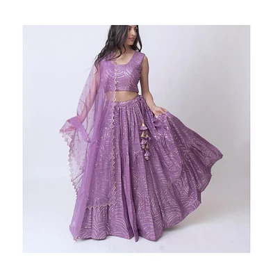 Raas Women's Sequins Lehenga Choli