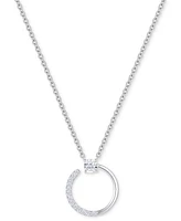 2-Pc. Set Diamond Circle Pendant Necklace & Matching Circle Stud Earrings (1/3 ct. t.w.) in Sterling Silver