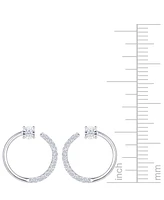 2-Pc. Set Diamond Circle Pendant Necklace & Matching Circle Stud Earrings (1/3 ct. t.w.) in Sterling Silver