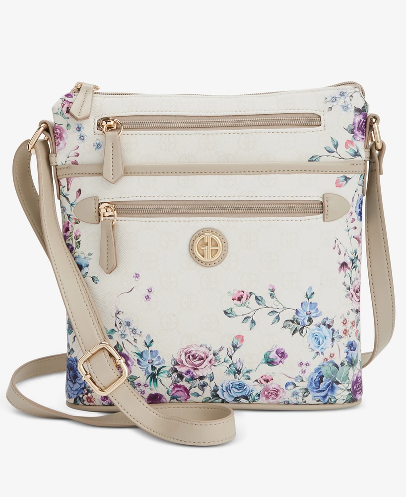 Giani Bernini Winter Floral North South Small Crossbody, Created for Macy's