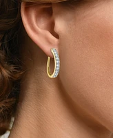 Forever Grown Diamonds Lab-Grown Diamond Hoop Earrings (1 ct. t.w.) Sterling Silver or 14k Gold-Plated