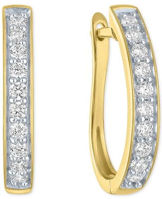 Forever Grown Diamonds Lab-Grown Diamond Hoop Earrings (1/2 ct. t.w.) in Sterling Silver or 14k Gold-Plated Sterling Silver