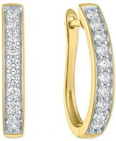 Forever Grown Diamonds Lab-Grown Diamond Hoop Earrings (1/2 ct. t.w.) in Sterling Silver or 14k Gold-Plated Sterling Silver