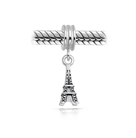 Bling Jewelry Paris Eiffel Tower Landmark Dangle Charm Bead .925 Sterling Silver