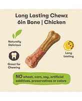 Pet 'n Shape Long Lasting Chicken Chewz 6" Bone 3pk