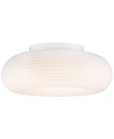 Possini Euro Design Sandringham 19 3/4" Wide Sanded White Led Ceiling Light