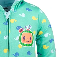 CoComelon Toddler Boys Jj Fleece Zip Up Coverall