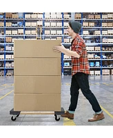 Costway 1 Pc 30''×18'' Furniture Dolly Moving Carrier Mover Handle Casters 1000lbs Capacity