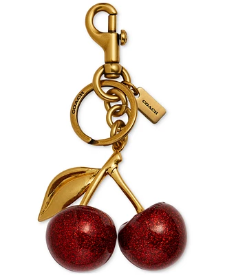 Coach Gold-Tone Red Cherry Bag Charm