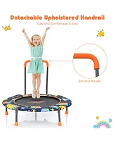 Costway 36''Convertible Swing & Trampoline Set Toddler Kids Fitness Rebounder