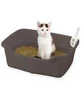 Richell Paw Trax: Wide Cat Litter Pan - Brown