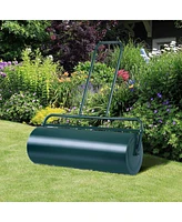 Inolait 24 x 13 Inch Tow Lawn Roller Water Filled Metal Push Roller