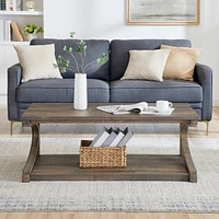 Unique coffee table, solid wood inch modern coffee table modern center table with storage, solid wood special shape coffee table, living room