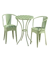 Whimsical Outdoor Bistro Set: Durable Iron Table And Chairs With Water-Resistant Finish