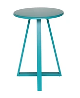 Streamdale Furniture Elegant Teal Bistro Set For Two: Durable Iron, Matte Finish