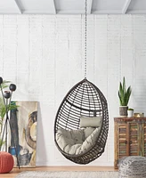 Teardrop Hanging Chair With Water-Resistant Cushions And 8Ft Chain (Professional Installation Required)