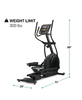 NordicTrack AirGlide 7i iFIT-enabled Elliptical for Low-Impact Cardio Workouts with 7 inch Tilting Touchscreen
