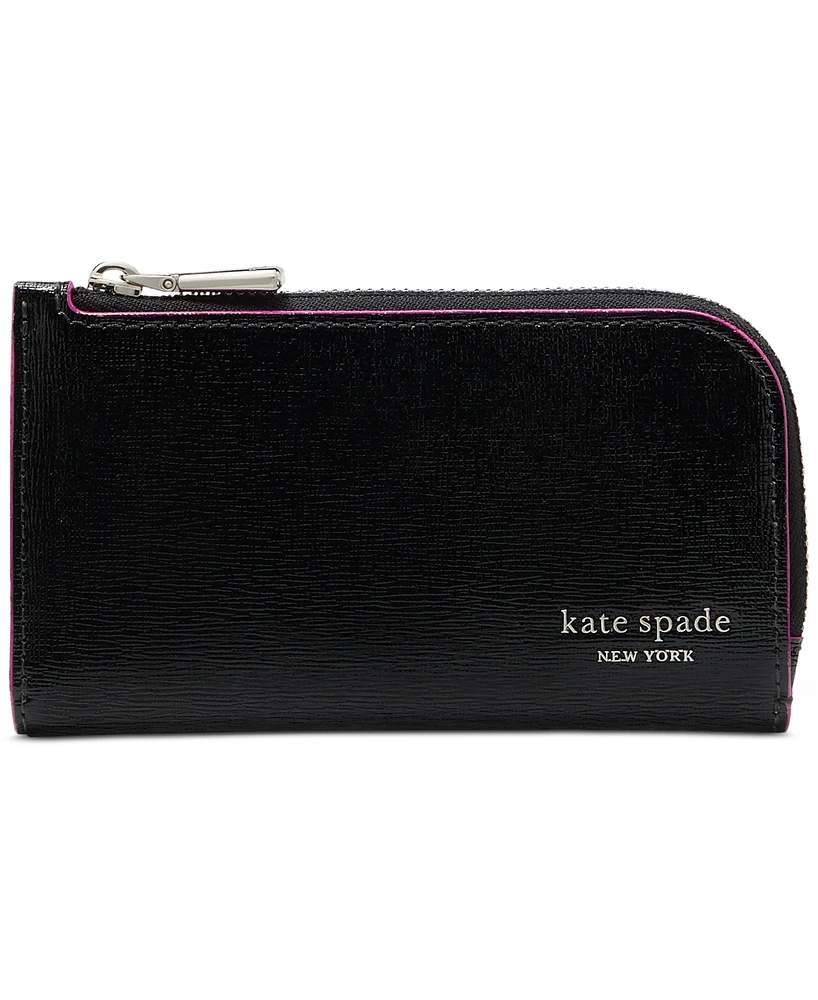 kate spade new york Devin Glitter Edge Saffiano Leather Slim Bifold Wallet