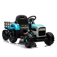 Streamdale Furniture Ride on Tractor2.0 with Trailer,24V Battery Powered Electric Tractor Toy