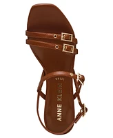Anne Klein Women's Mackenzie Strappy Buckle Block Heel Dress Sandals